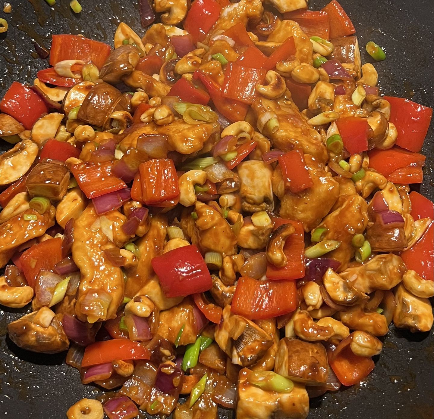 Customer photo review of Hähnchen mit Cashewkernen Kochbox in Bambuskorb mit weiteren 9 Gerichten