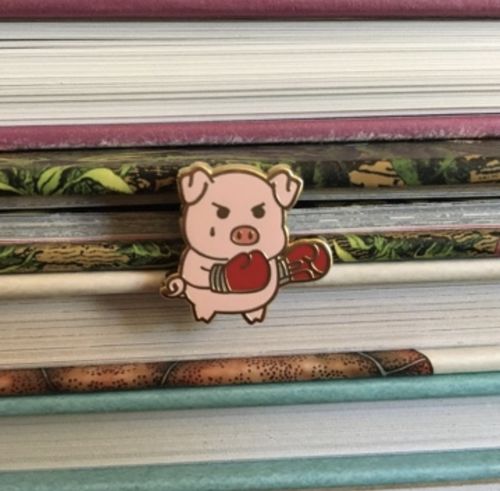 Customer photo review of Boxer Vegan Pig Pin
