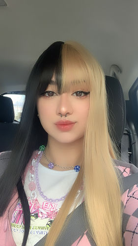 Customer photo review of Lolita COS stitching wig   YC21480