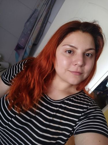 Reseña con foto de un cliente sobre Pack 3 Hennas Jamila BAQ Premium - Cobrizo Intenso y Duradero 🔥 👩🏼‍🦰