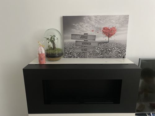 Customer photo review of Lienzo Árbol Corazón con Nombres Personalizados
