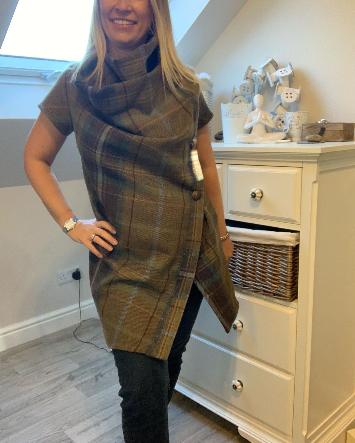 Customer photo review of Tartan Wool Touch Fabric