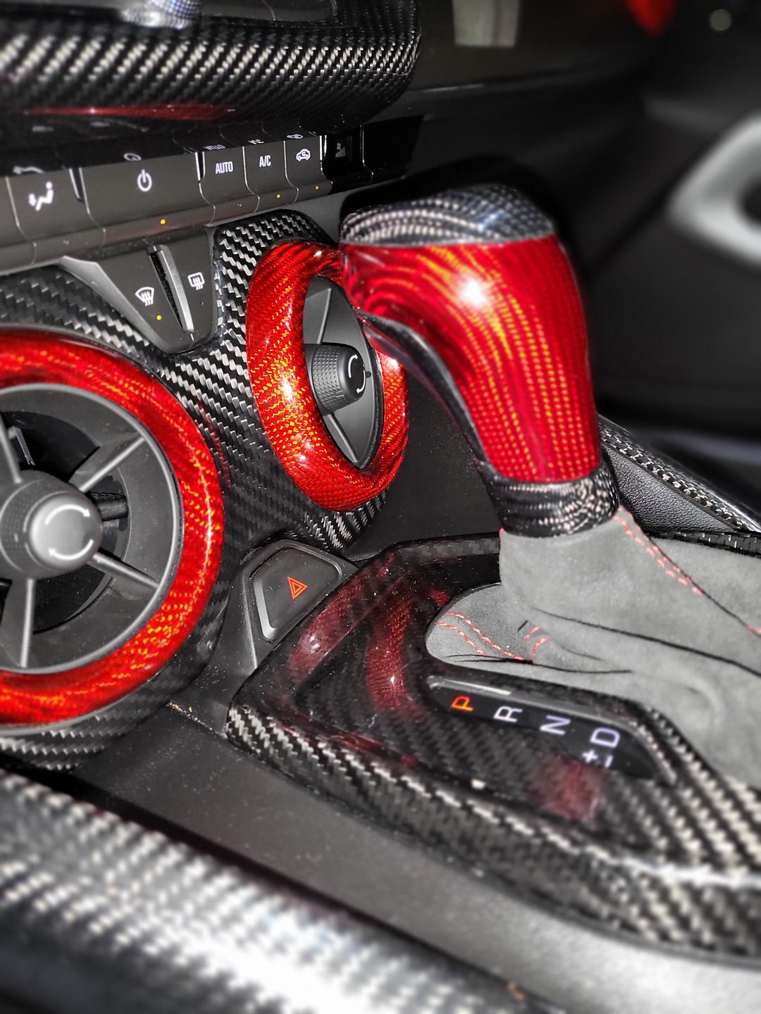 Customer photo review of Customizable Carbon Fiber Automatic Shift Knob for 2016-2023 Chevy Camaro