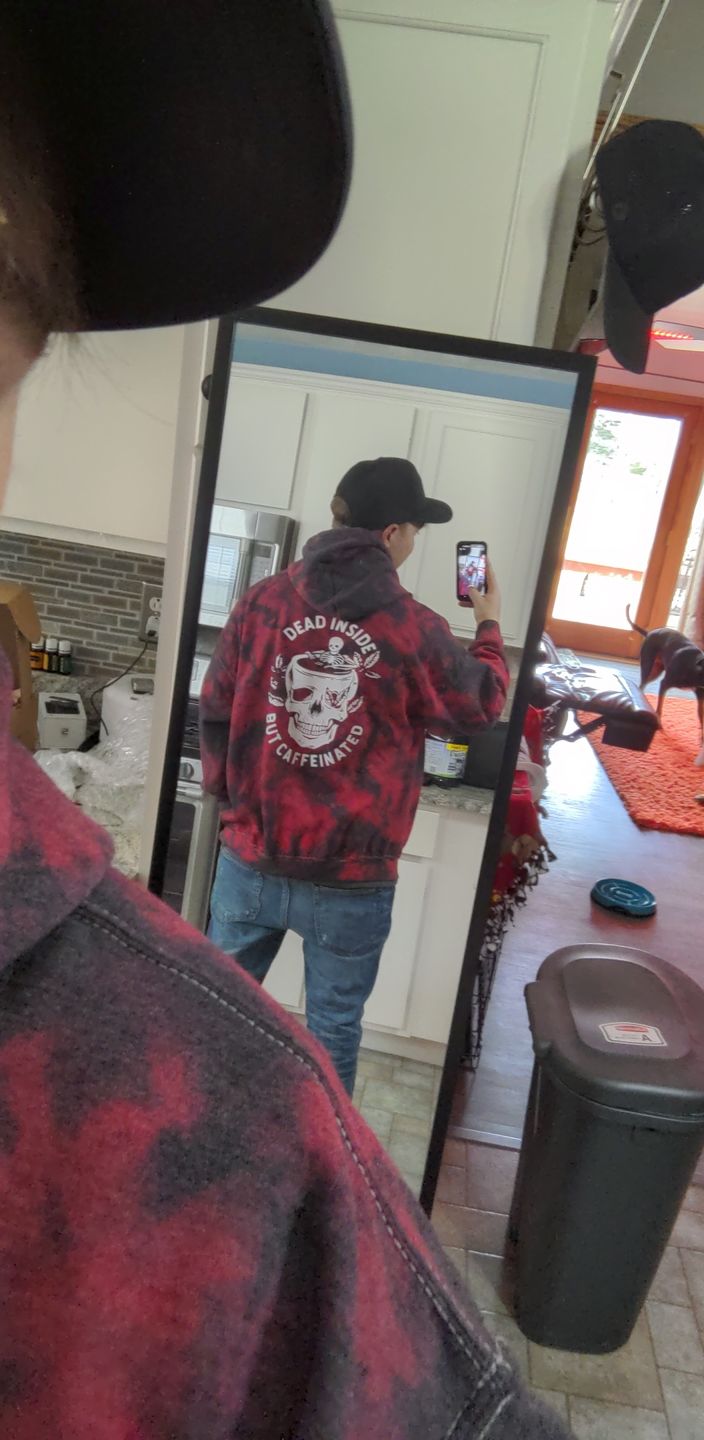 Customer photo review of Dead Inside Hoodie