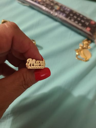 Customer photo review of Diamond Cut Nme Ring