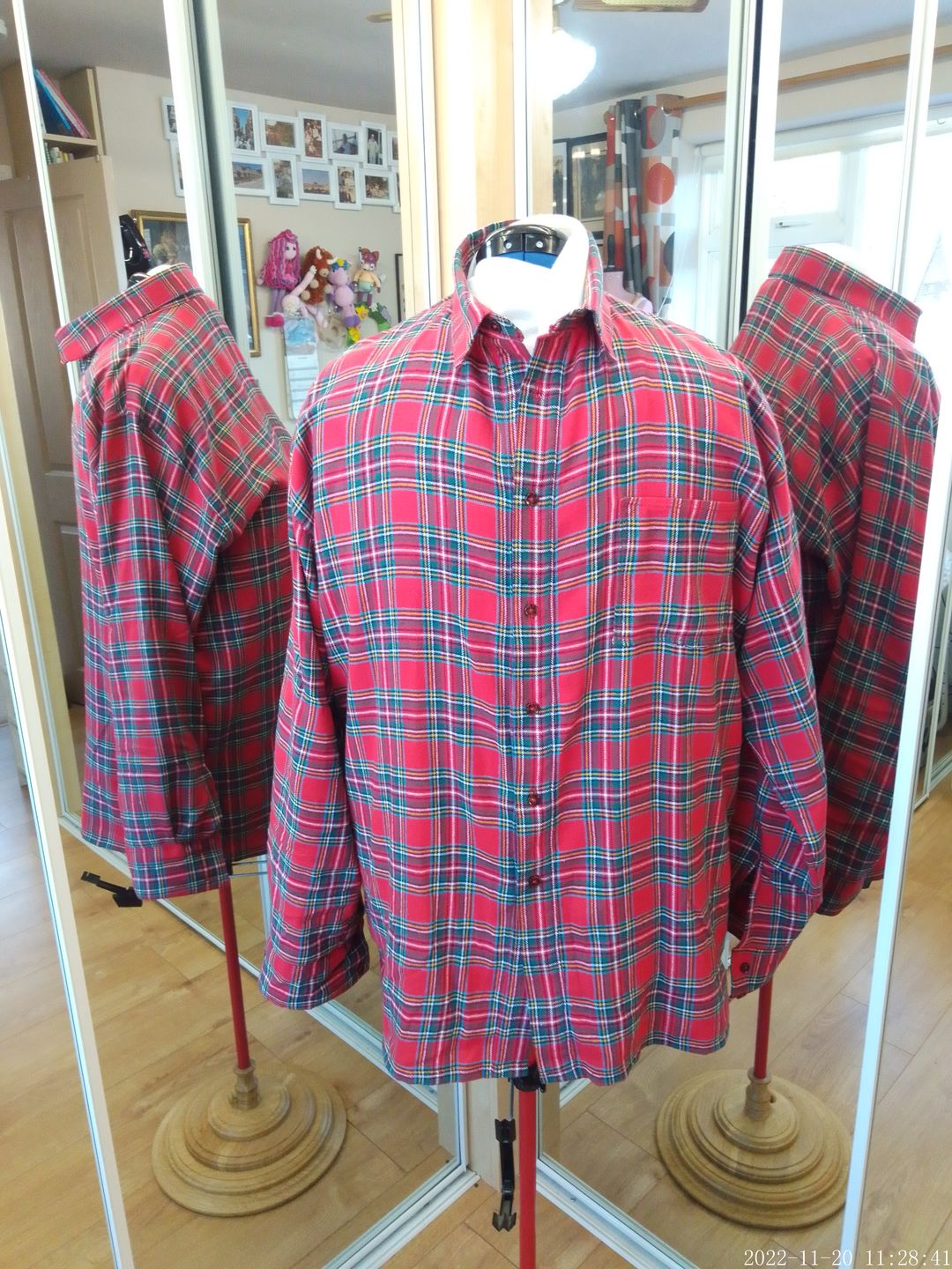 Customer photo review of Red Tartan Brushed Cotton Fabric