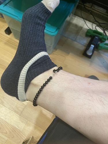 Customer photo review of Mindful Willpower - Onyx Anklet