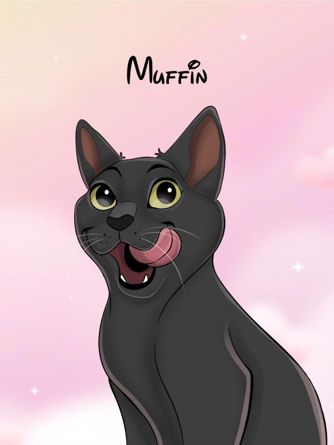 Customer photo review of Custom Cartoon: Framed Pet Portrait