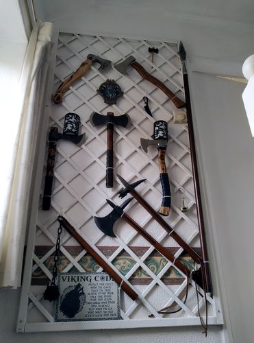 Customer photo review of Medieval Knight Axe - John Barnett