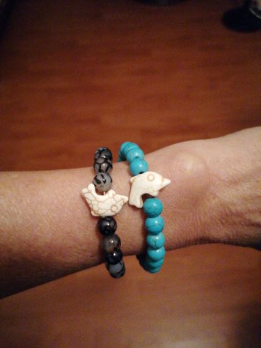 Customer photo review of "Dolphin" tracking bracelet