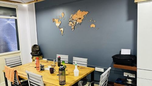 Customer photo review of 3D Wooden World Map Multicolor