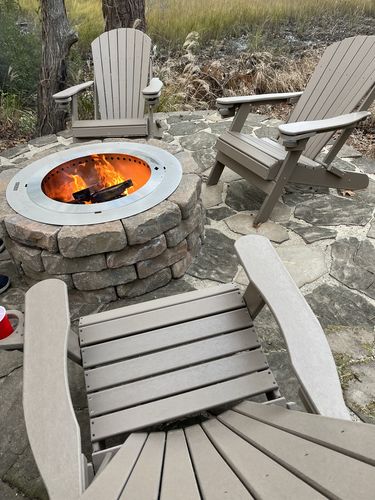 Customer photo review of Set of 4 - DuraWeather Poly® King Size Folding Adirondack Chair with Collapsible Cup Holders