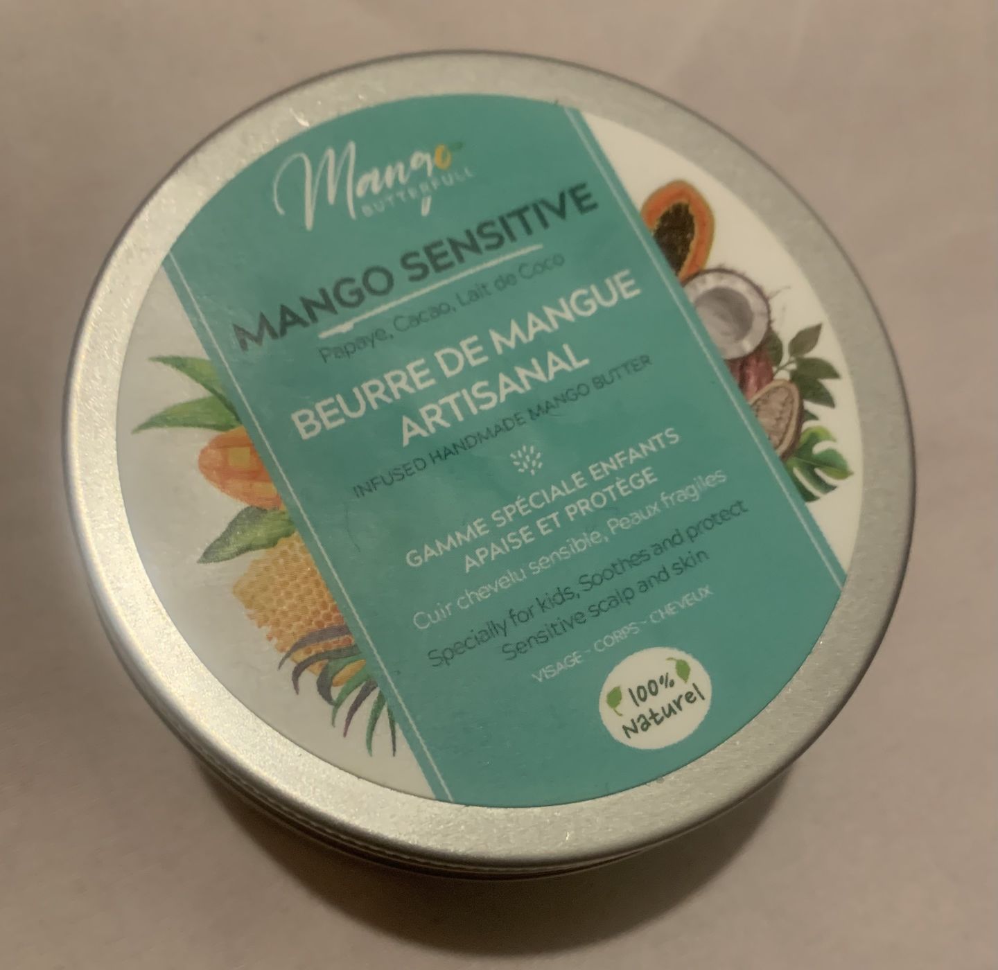 Customer photo review of Beurre de mangue artisanal SENSITIVE