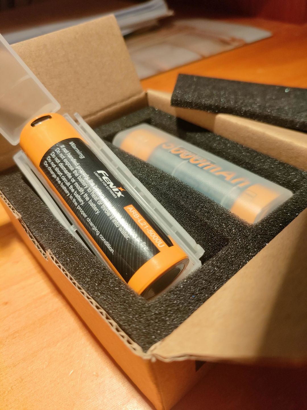 Customer photo review of Fenix ARB-L21-5000U - Batterie 21700 - 3,6V 5000mAh