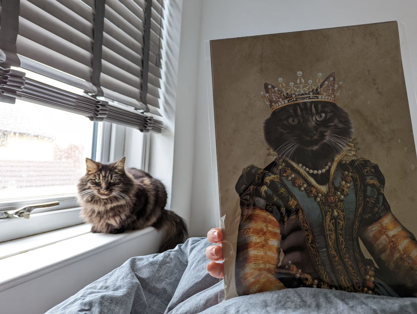 Customer photo review of The Pearl Princess: Custom Pet Portrait