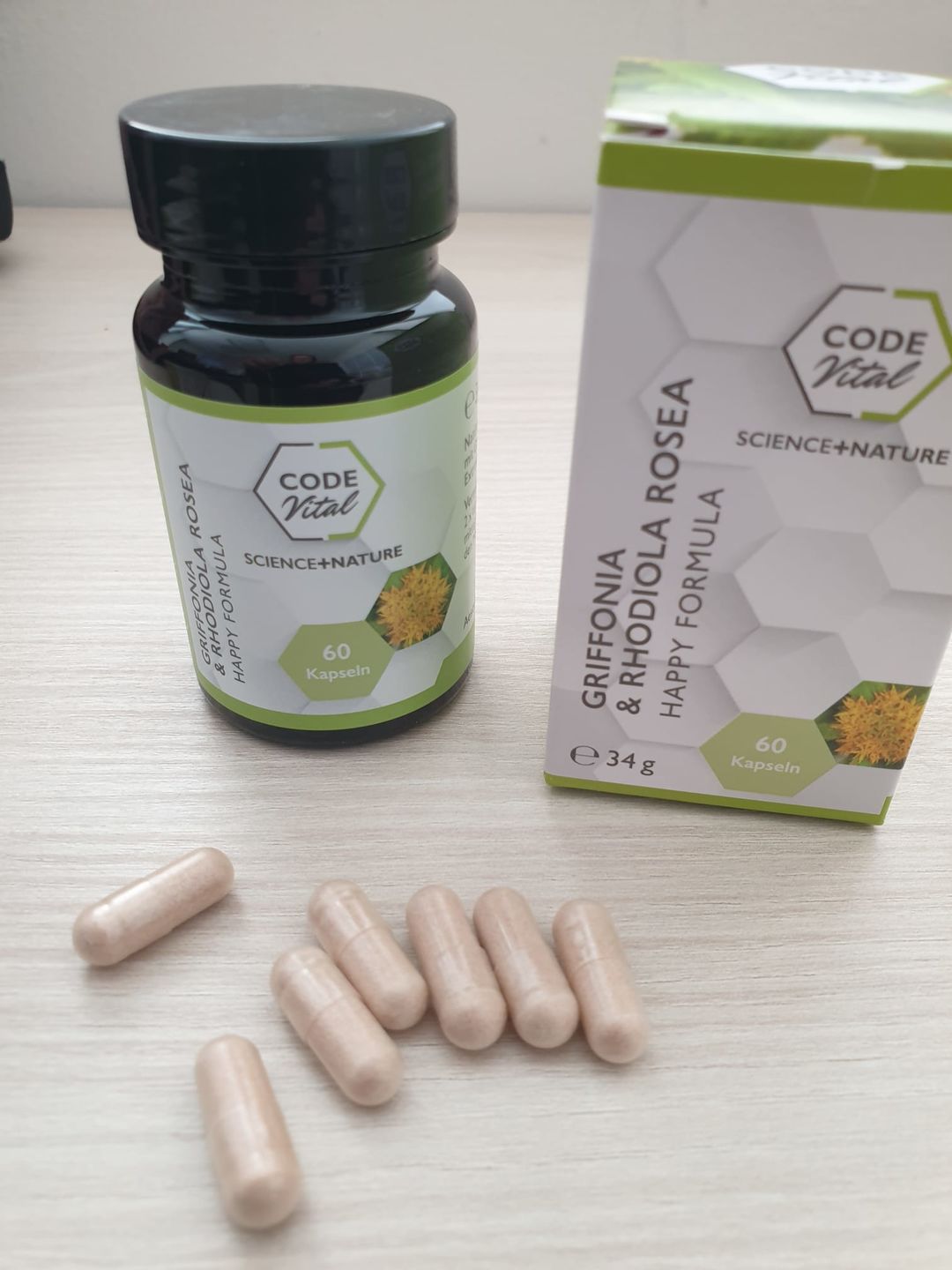 Customer photo review of Griffonia & Rhodiola Rosea - Happy Formula - 100 % natürliche Glücks-Formel