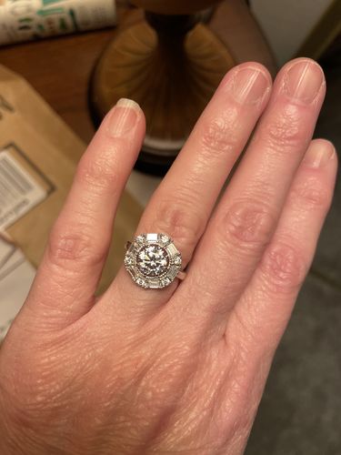Customer photo review of Halo Cable CZ Ring in Sterling Silver