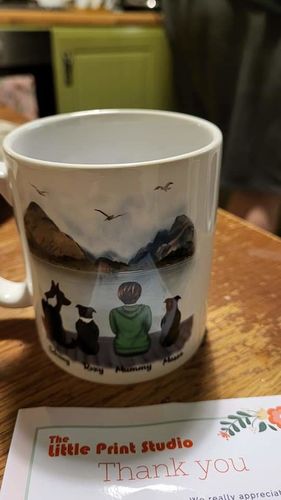 Customer photo review of Girl & Dogs - Life is better with a dog Personalised Mug