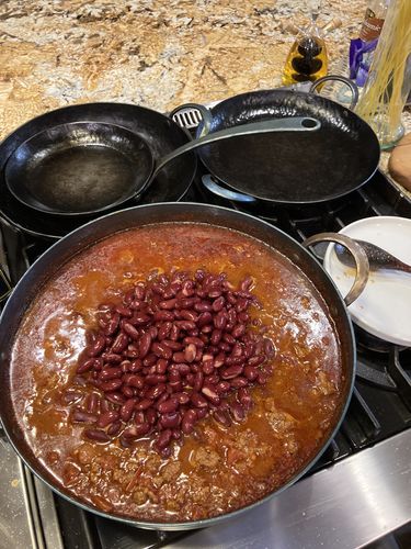 Customer photo review of Pro Bronze Handle Saucier + Stainless Steel Lid Set