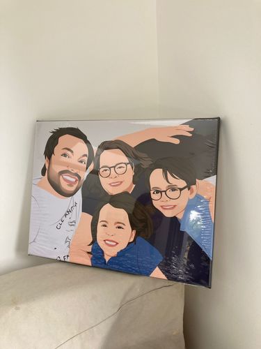 Customer photo review of Portrait Minimaliste ( sur toile )