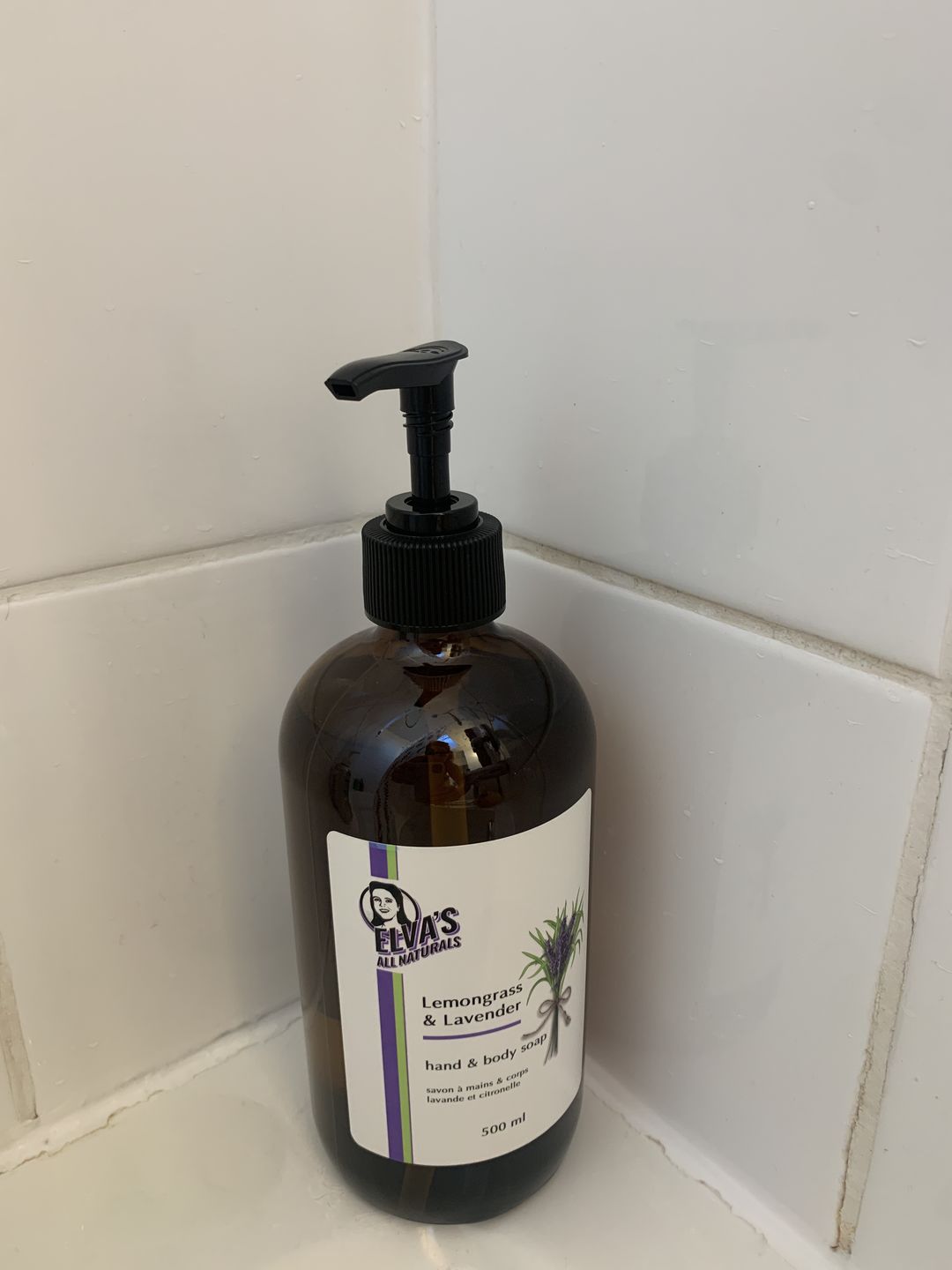Customer photo review of Lemongrass & Lavender Hand & Body Soap