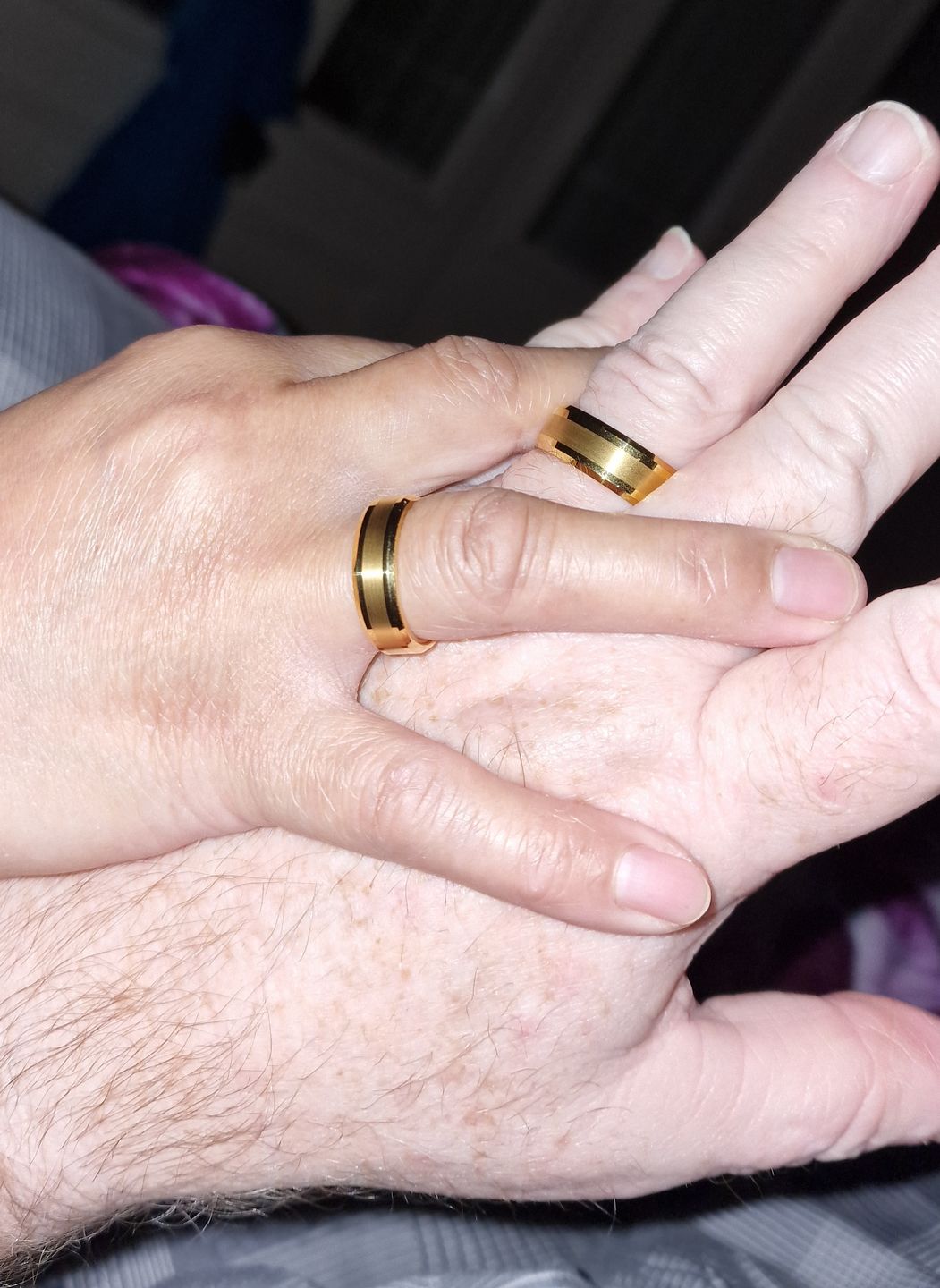Customer photo review of The Gold Brushed Wonder Ring Set