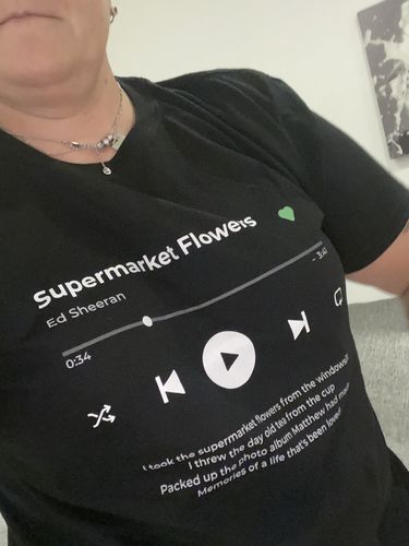 Customer photo review of Your Favorite Song T-Shirt Music Player - Men's T-Shirt