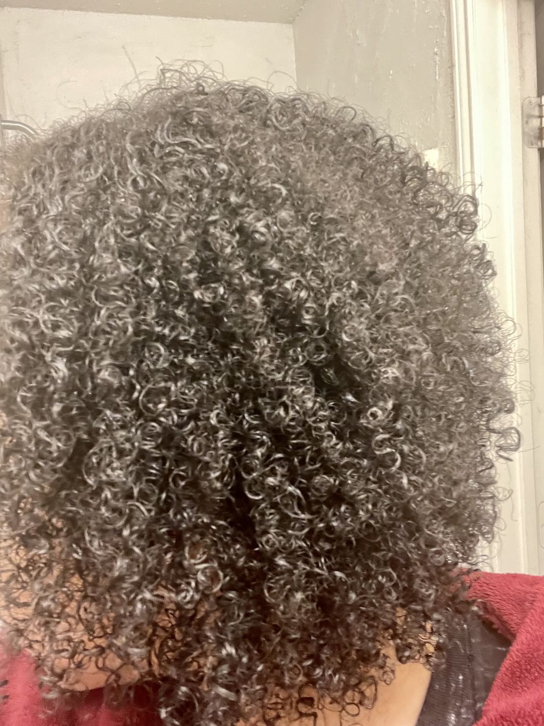 Customer photo review of Curly Hair Wash and Go System with Organic Jojoba Oil for Moisturizing Hair with Lavender Fragrance (Step 1 - 4)