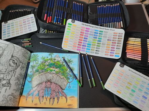 Customer photo review of 120 Teiliges Castle Gold Buntstift Set Im Reißverschlussetui