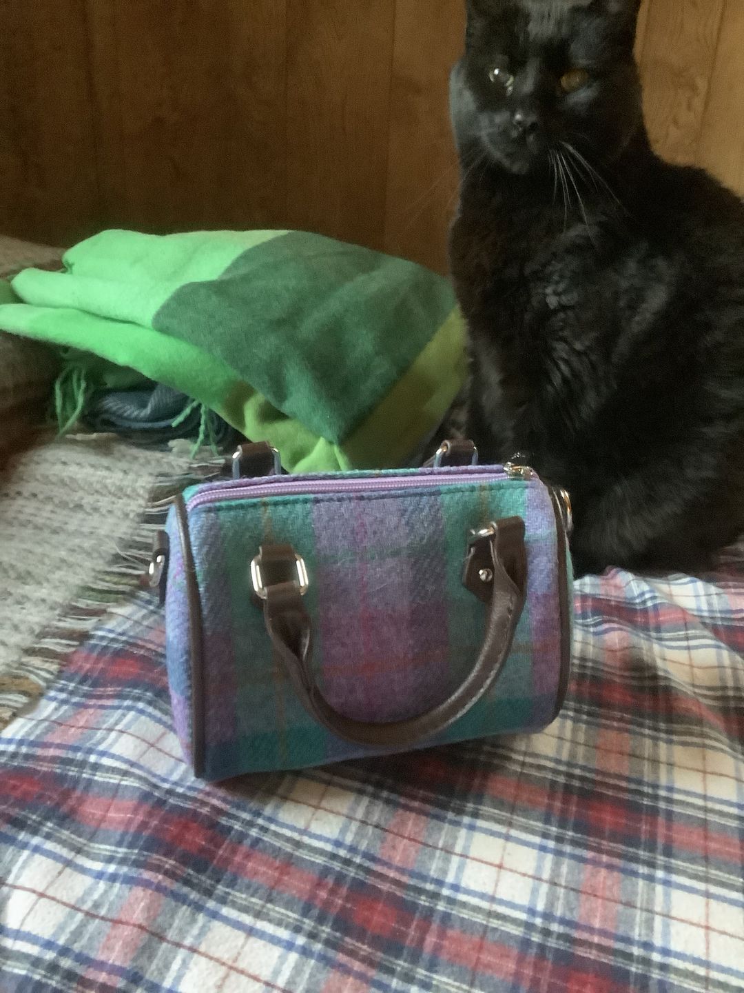 Customer photo review of Harris Tweed Mini Bowling Bag