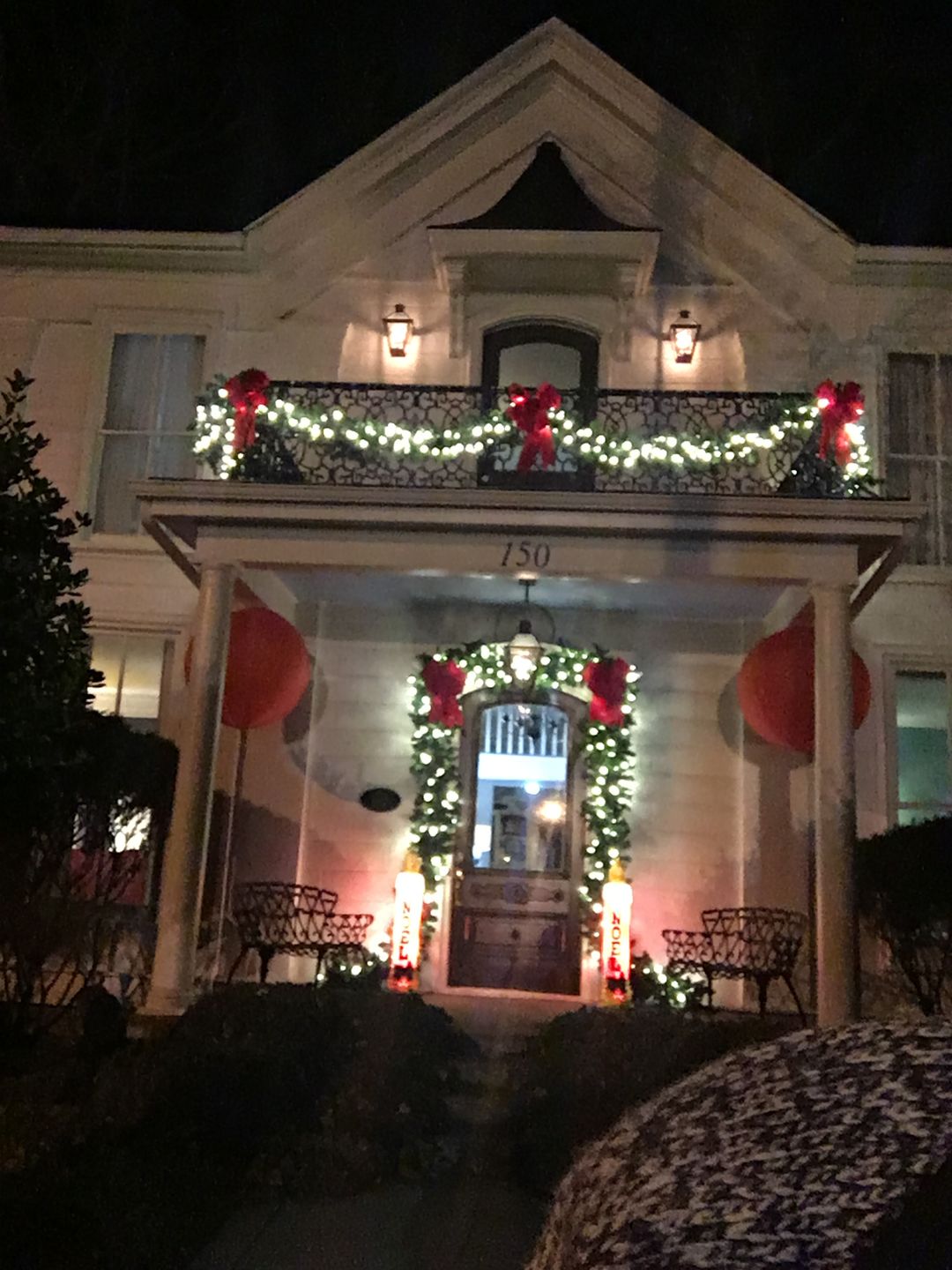 Customer photo review of 36" Red Jumbo Shimmering Nylon Lanterns, Even Ribbing, Durable, Dry Outdoor Hanging Decoration (2-Pack)