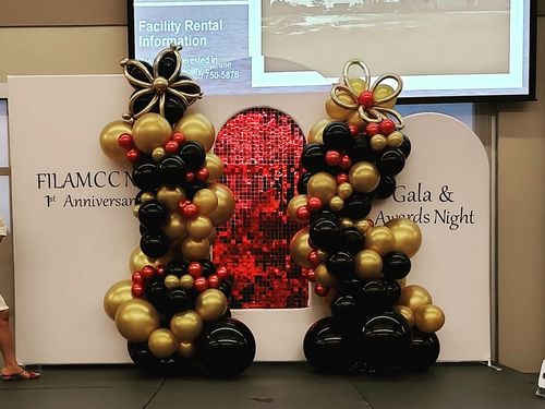 Customer photo review of Red Shimmer Wall Panels – Easy Setup Wedding/Event/Theme Party Decorations