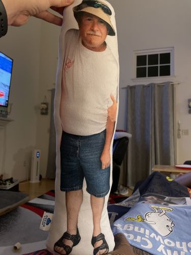 Customer photo review of Create A Custom Full Body Shaped Pillow