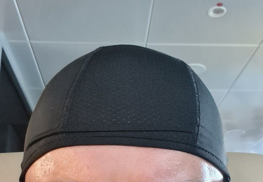Customer photo review of Cooling Helmet Liner Skull Cap