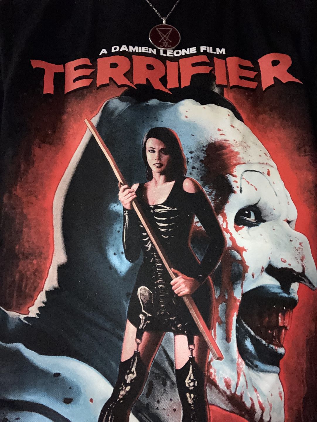 Customer photo review of Terrifier An Eye For An Eye T-Shirt