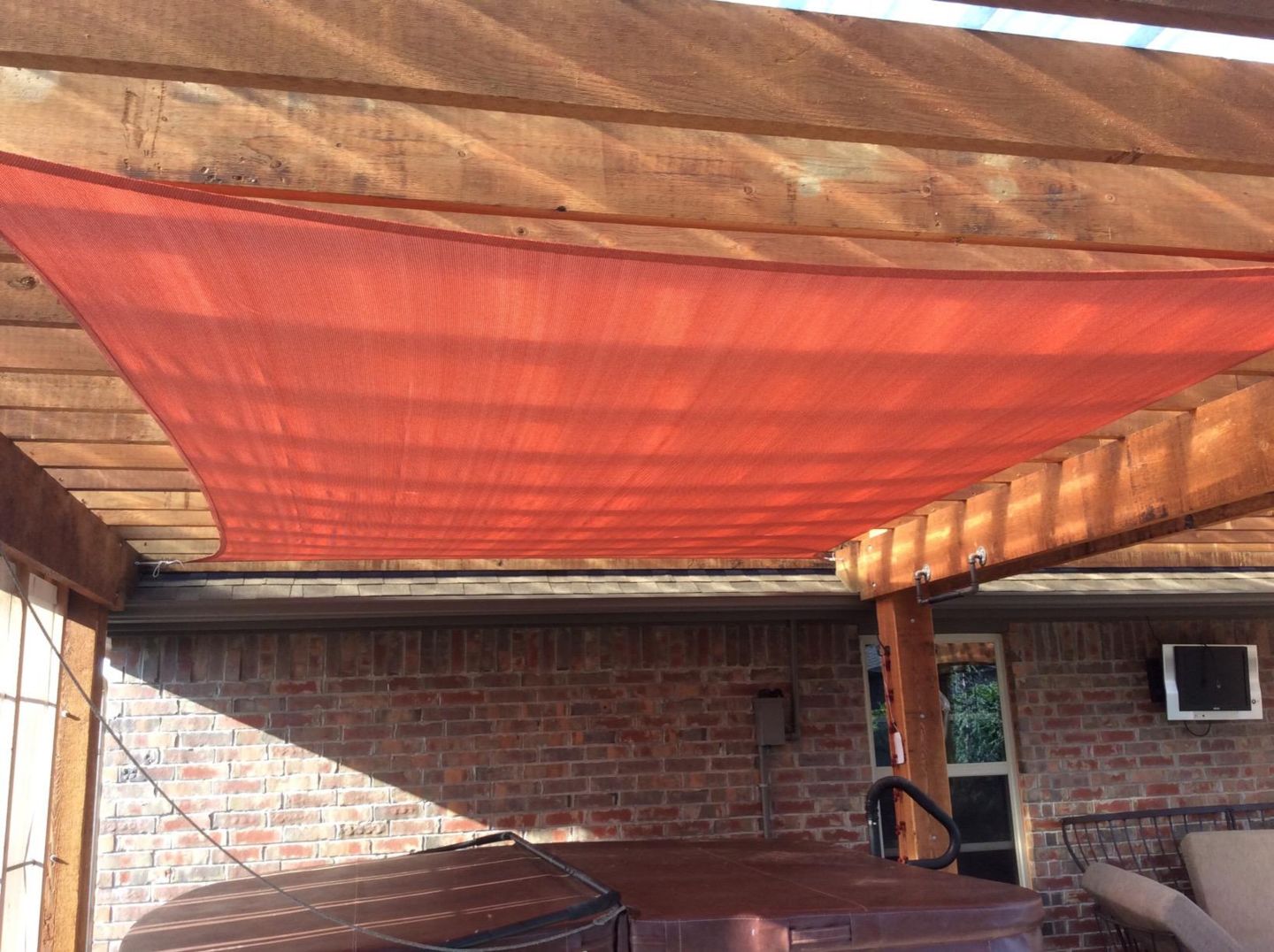 Customer photo review of Outdoor Waterproof Sun Shade Sail Opaque Privacy Protection Canopy for Patio and Garden,Backyard Lawn