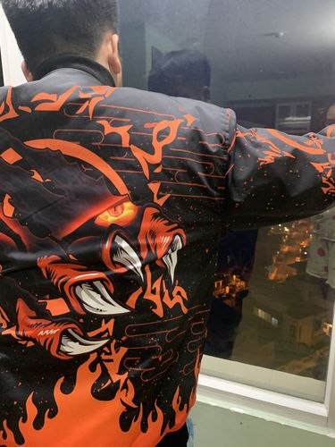 Customer photo review of Naruto Four Symbols Seal Bomber Jacket Cosplay Costumes