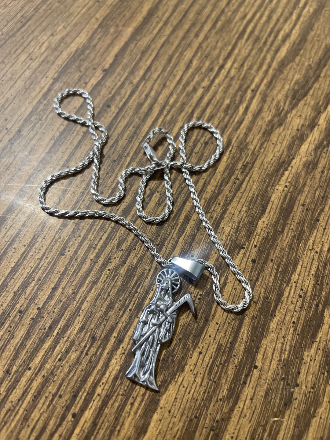 Customer photo review of SANTA MUERTE PENDANT