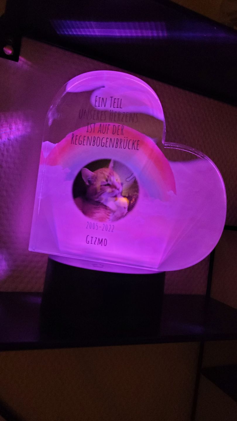 Customer photo review of Dein Foto mit Regenbogen - Individuelles Glasherz
