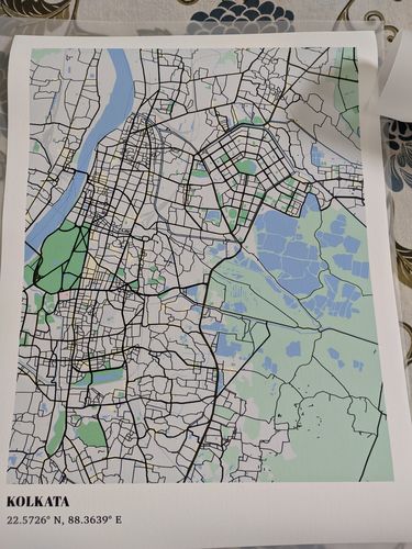 Customer photo review of Map Art - The Habitat