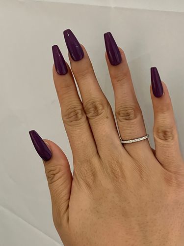 Customer photo review of Louily Classic Half Eternity Thin Women's Wedding Band In Sterling Silver