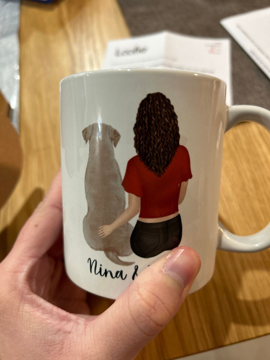 Customer photo review of Mug Personnalisé - Femme et Chien