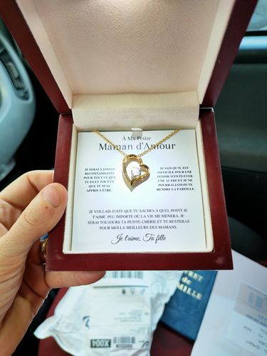Customer photo review of Collier Amour Éternel - À ma petite maman d'amour - Je t'aime, ta fille