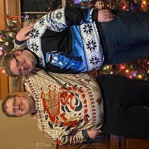 Customer photo review of Dragon Ball Ugly Christmas Sweater Vegeta