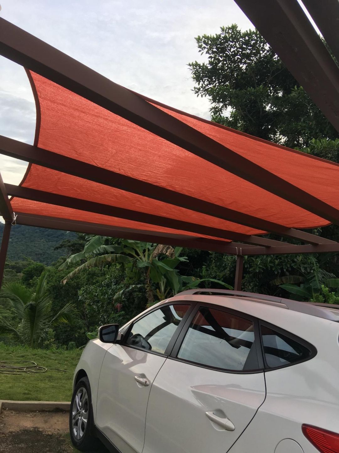 Customer photo review of Outdoor Waterproof Sun Shade Sail Opaque Privacy Protection Canopy for Patio and Garden,Backyard Lawn