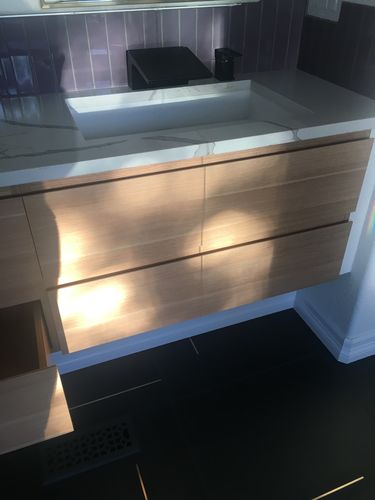 Customer photo review of Monterey Floating Vanity