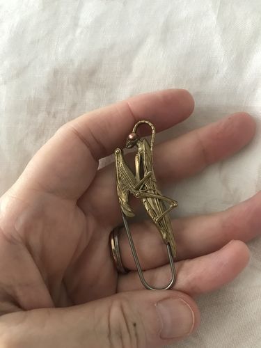 Customer photo review of Praying Mantis Pin