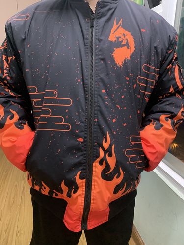 Customer photo review of Naruto Four Symbols Seal Bomber Jacket Cosplay Costumes