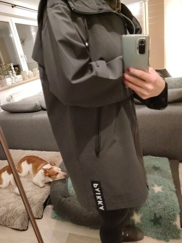 Customer photo review of Human Visibility Raincoat Dark for Ladies