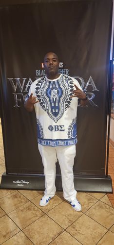 Customer photo review of Fraternity TShirt - Phi Beta Sigma Dashiki TShirt
